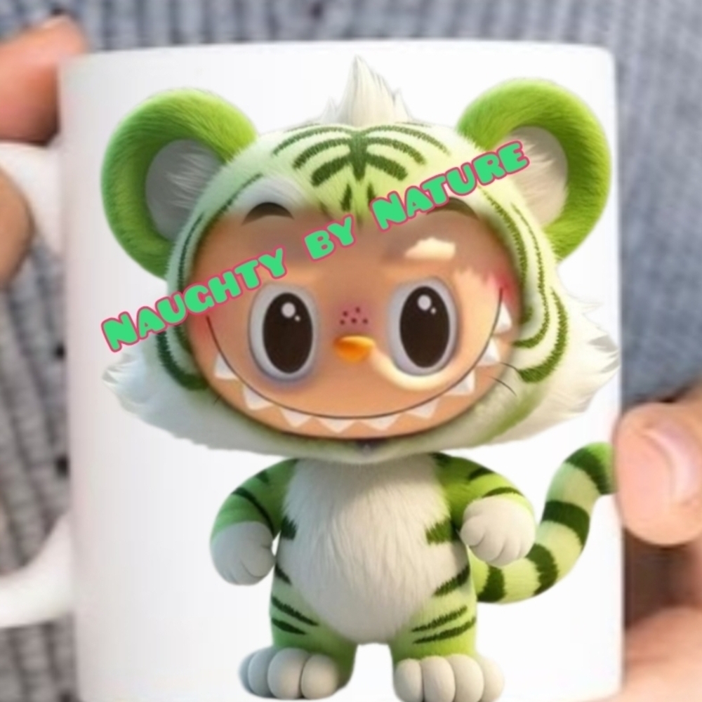 Labubu Monster Green Tiger Mug Cup